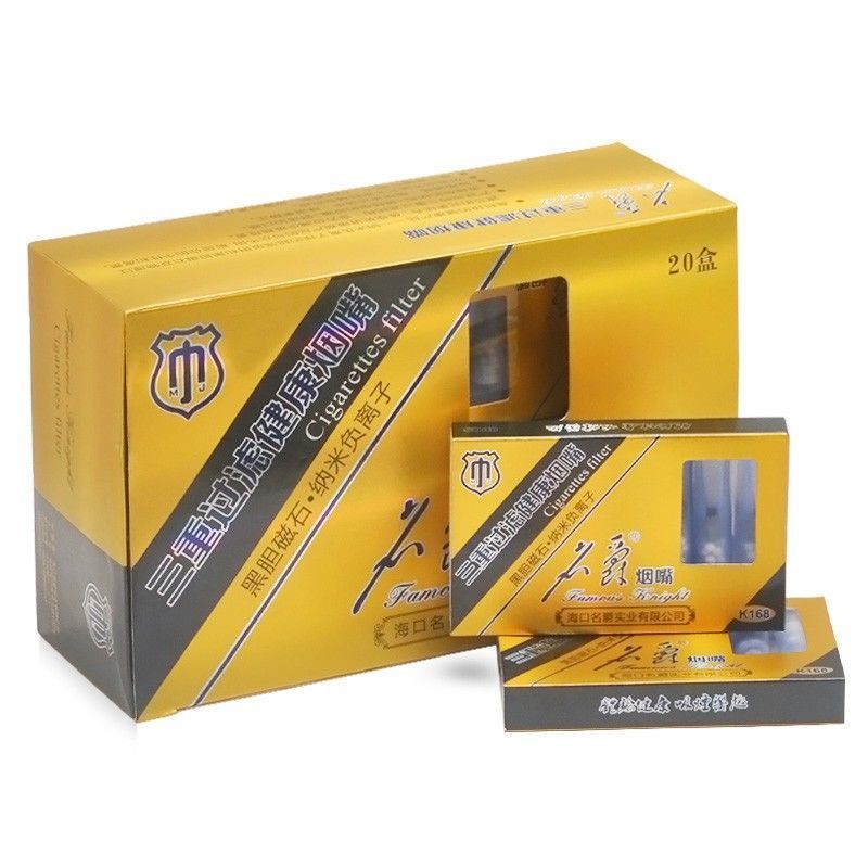 MG ปาก K168 สีดําถุงน้ําดีแม่เหล็ก Nanoion Triple Filter One-time名嘴K168 黑磁石纳米孔黑头饰日发日本性油