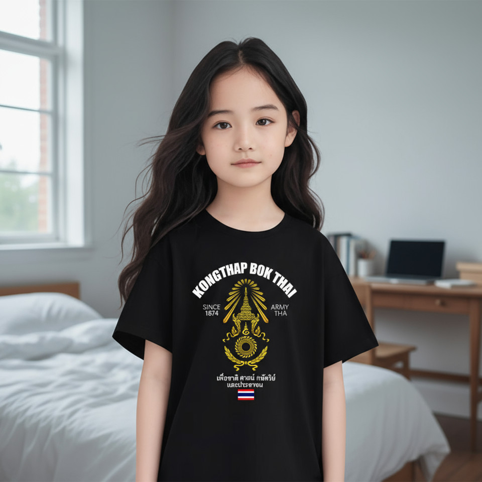 เสื้อยืดเด็ก Queen mother Sirikit has died at age 93 เสื้อยืดแขนสั้น ผ้าฝ้าย 100% Children's T-shirt