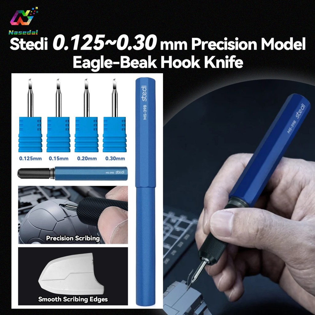 Stedi 0.125 ~ 0.030 มม.เหล็กทังสเตน Precision Eagle-Beak Hook มีด Smooth Scribing ขอบสําหรับ Gundam 3D ทหารรุ่นตัด Scribing แกะสลักเครื่องมือ