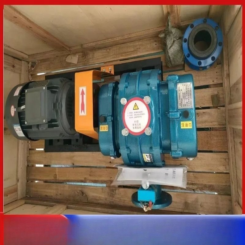 เครื่องเป่าลม Roots 3 ใบพัดแบบต่อตรง สำหรับเติมออกซิเจนก้นบ่อปลาและบ่อเพาะเลี้ยงสัตว์น้ำ