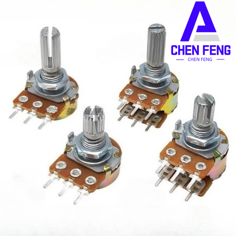 WH148 Linear Mono สเตอริโอหม้อ Pot Potentiometer B1K 2K 5K 10K 20K 100K 250K 500K 1M,Handle 15 มม.20