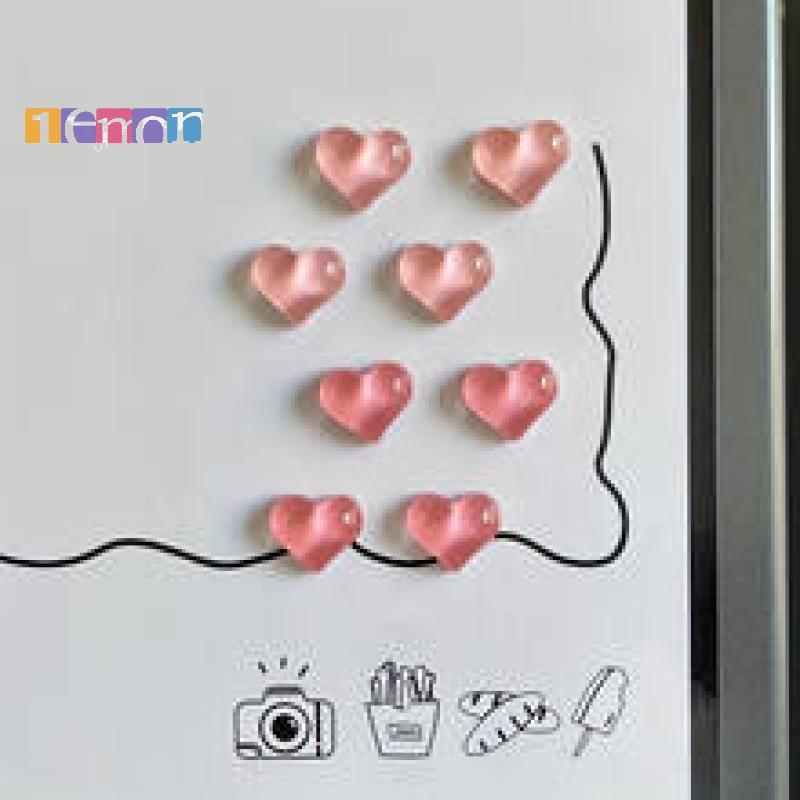 [Lemon] 8PCS แม่เหล็กตกแต่งน่ารักและเรียบง่ายสําหรับห้องครัวและไวท์บอร์ดสํานักงานชุดแม่เหล็กตู้เย็นร