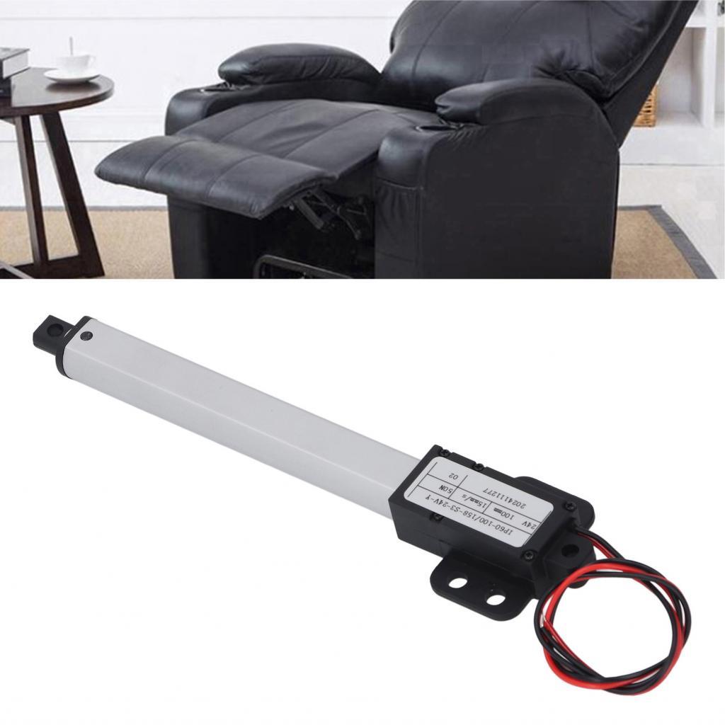 Linear Actuator DC24V อลูมิเนียมหลอด ABS Connector 100 มม.ไฟฟ้าขนาดเล็ก 50N Thrust IPX4 กันน้ำสำหรับ
