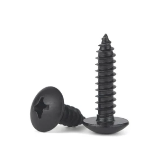 น็อต สกรู หัวร่ม หัวกระทะ แฉก เกลียวปล่อย / Truss an Head Phillip Tapping Screw สีดํา 304สแตนเลสคุณภาพสูง รู M3/M4/M5/M6 * L6-60 มม. ZHDS*