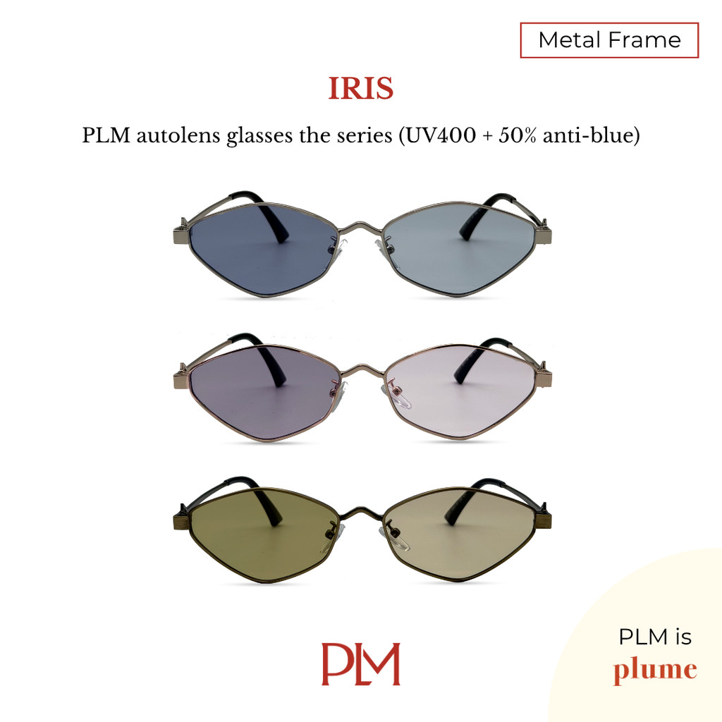 PLM (plume.bkk) แว่นกันแดดออโต้เลนส์เปลี่ยนสีรุ่น 'Iris' Autolens Sunglasses