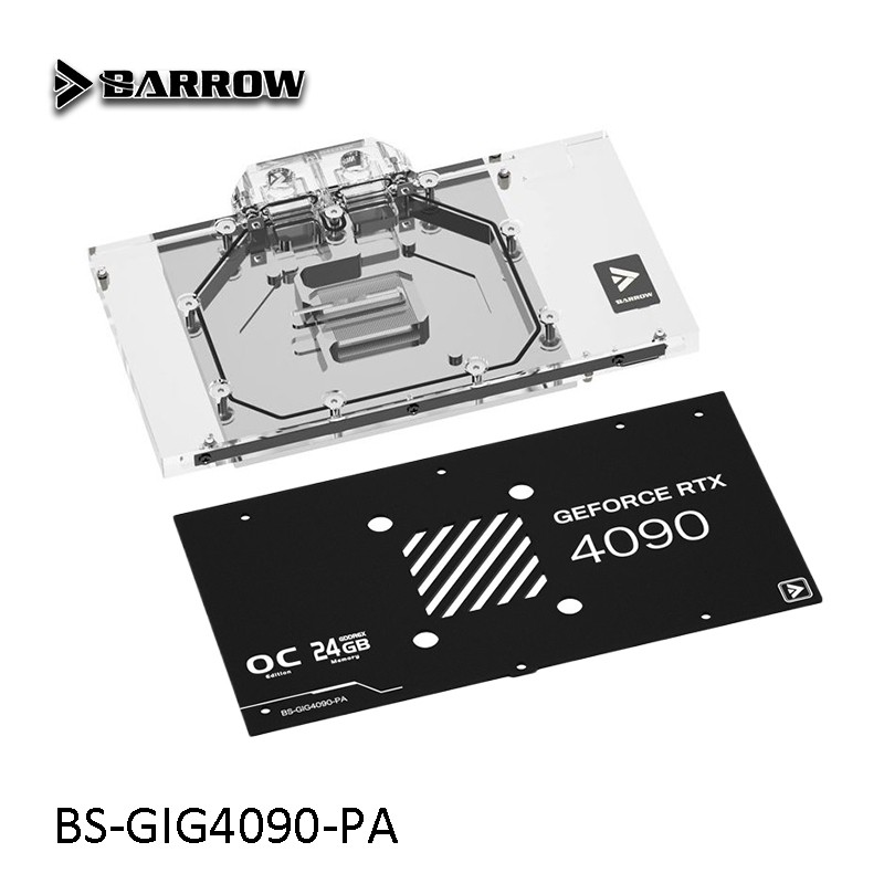 Barrow BS-GIG4090-PA Full Coverage GPU Water Block พร้อมอลูมิเนียม Backplane สําหรับ Gigabyte AORUS 