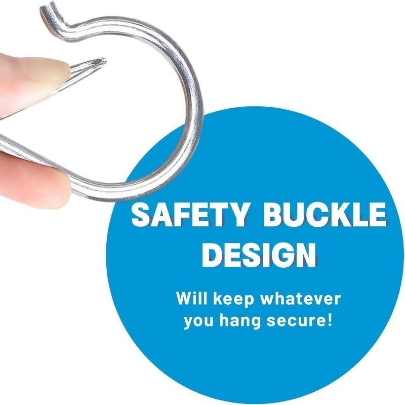 3/5/10ชิ้น กันลม โลหะ ส ตะขอ-ตะขอสําหรับงานหนักที่มีความปลอดภัยหัวเข็มขัด-ตู้เสื้อผ้า/ห้องครัว/ห้องน้ําจัด - รูปที่ 6