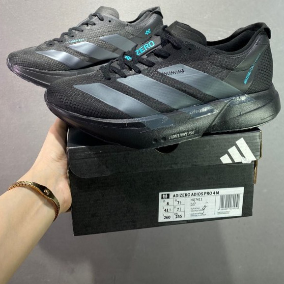 Adizero Adios Pro 4 รองเท้าวิ่งผู้ชายและผู้หญิงแผ่นคาร์บอน Adizero EVO SL กีฬารองเท้า HQ7411