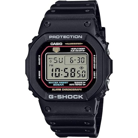 นาฬิกาข้อมือผู้ชาย CASIO G-SHOCK DW-5600RL-1 สไตล์ไอคอนิก ดีไซน์คลาสสิก สีดำ ทนทานต่อแรงกระแทก กันน้