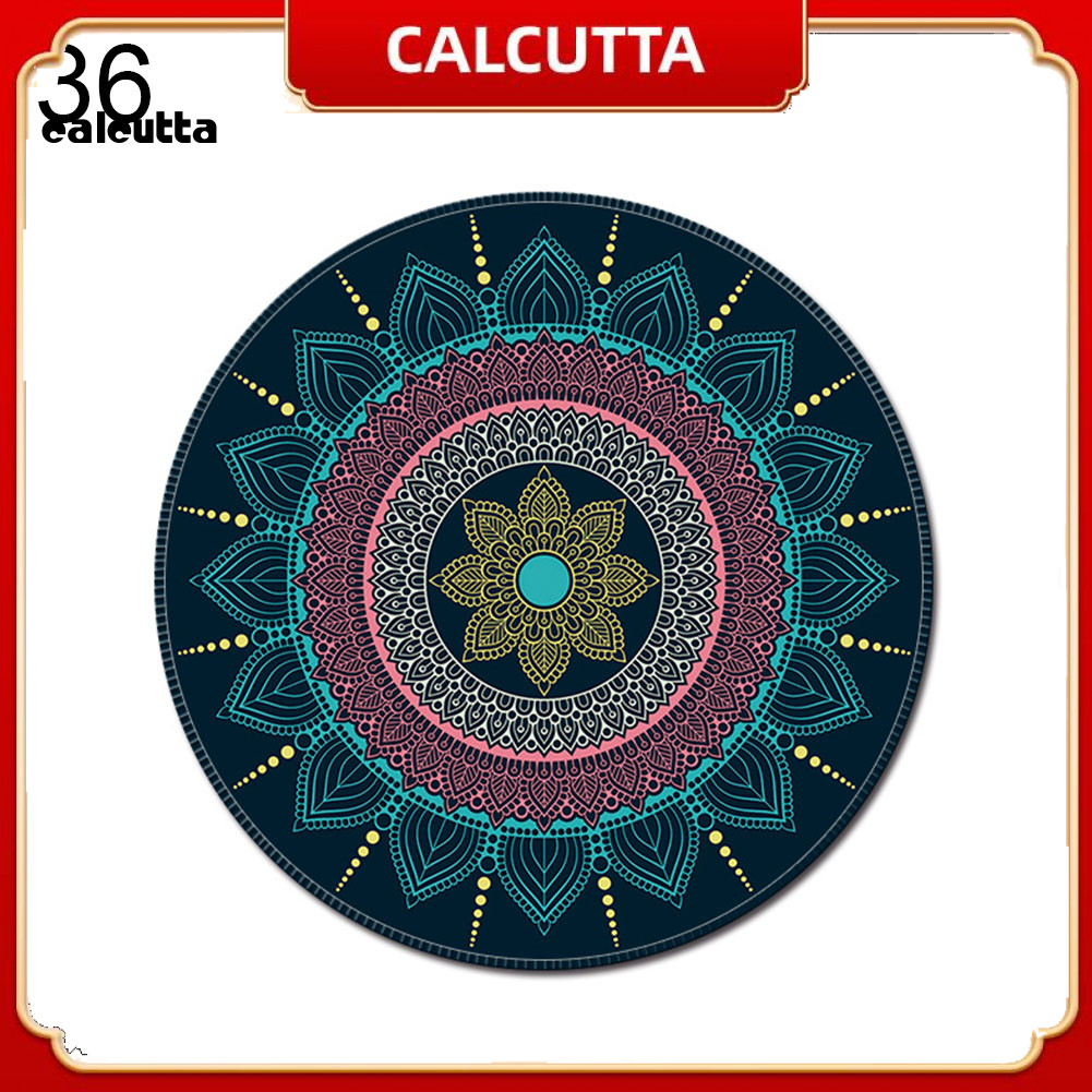[calcutta] Vintage Bohemian Round Computer 3D Game Carpet Mouse Pad Mat Anti Slip Mousepad