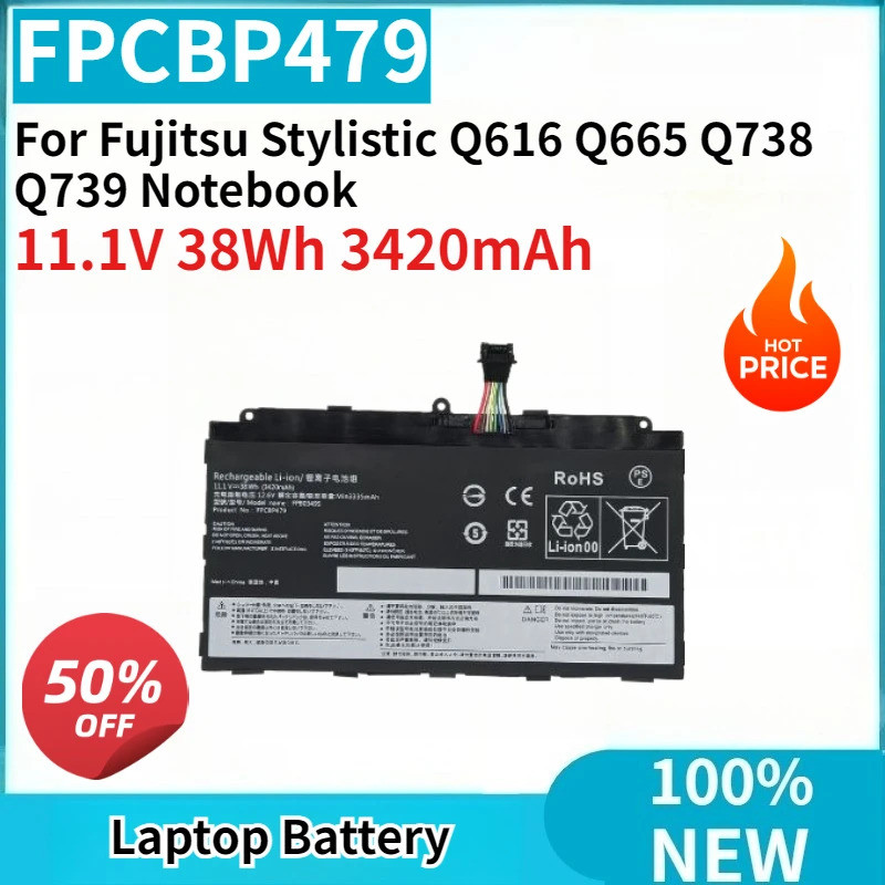 100% ใหม่ 11.1V 38Wh 3420mAh รุ่น FPB0326S FPCBP479 FPB0349S แบตเตอรี่แล็ปท็อปสําหรับ Fujitsu Stylis