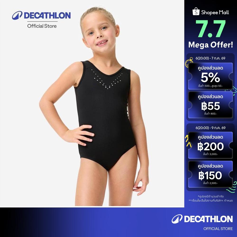 Decathlon Girls' Gymnastics Elegant Leotard ชุดลีโอตาร์ดยิมนาสติกสำหรับเด็กผู้หญิง