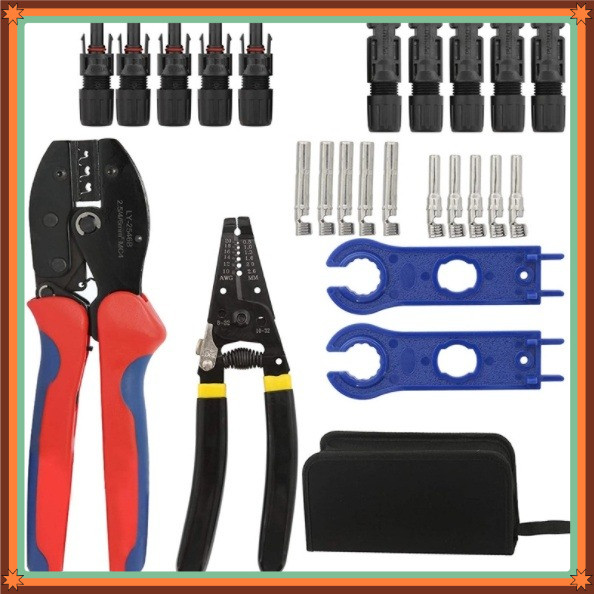 MF ชุดเครื่องมือ คีมเข้าหัว MC4 ไฟฟ้าโซลาร์เซลล์ MC4 Crimping Connector Terminal Crimping LY-2546