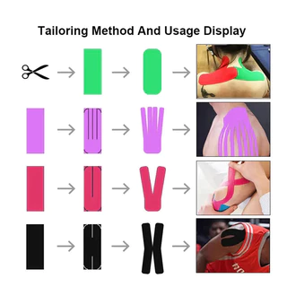 ส่งจากไทย⚡ Sports Bandage เทปบำบัด พันกล้ามเนื้อ 5cmx5m 2.5cmx5m คิเนสิโอ มีกาวในตัว