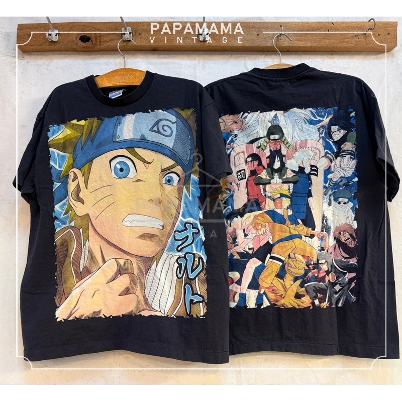 NARUTO Bio Washed เสื้อวินเทจ เสื้อทัวร์ วงร๊อค papamama vintage shirt