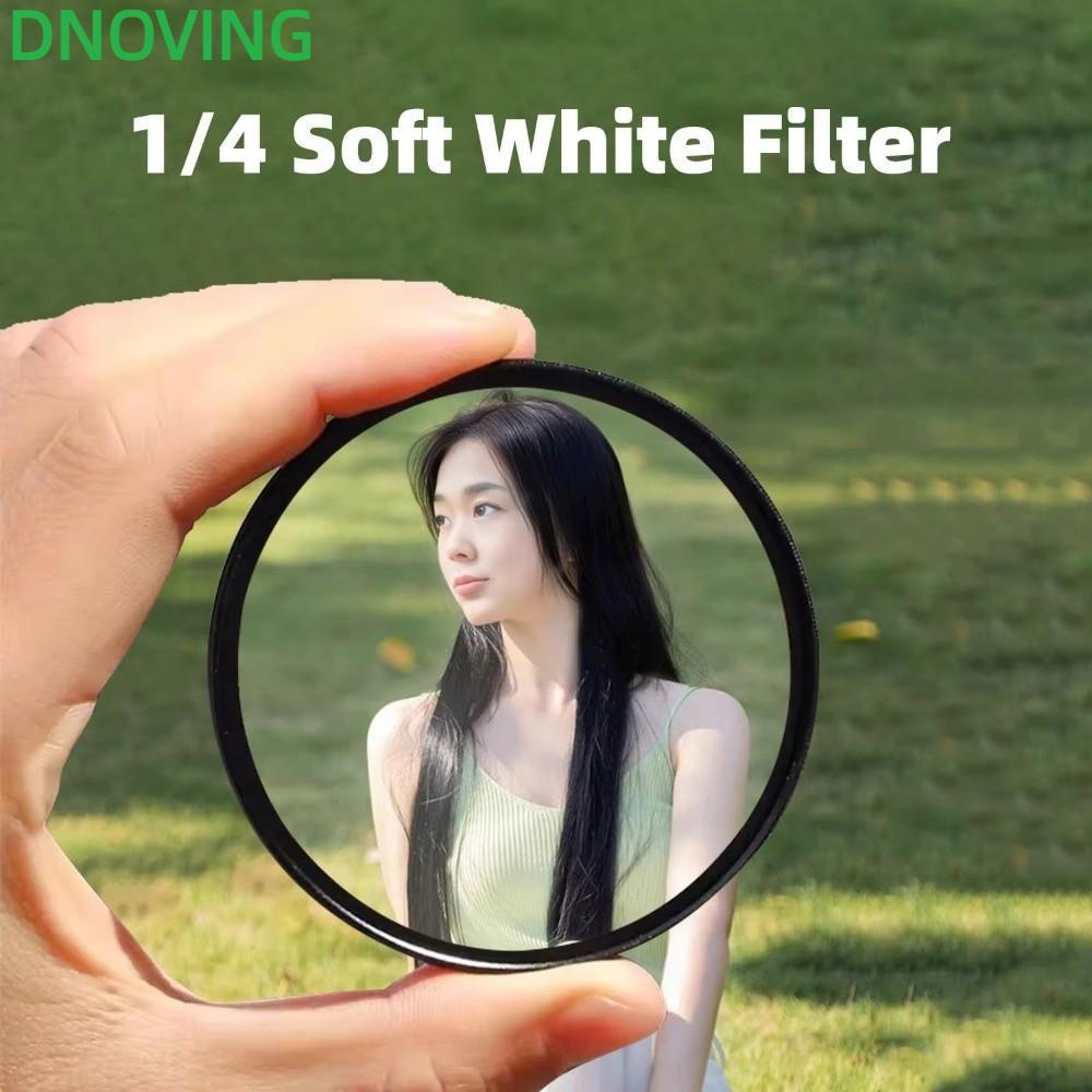 DNOVING Soft Filter, 49/52/58/62/67 Mm Mist Dreamy 1/4 White Soft Lens Filter, Retro Ultra Slim Film