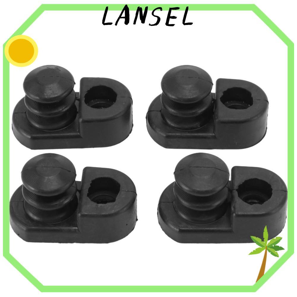 LANSEL1 ฝาครอบกันชนประตู Jamb 4 ชิ้น, ฝาครอบสวิตช์ประตูสีดํา ABS, 253685L300 ฝาครอบประตูรถสําหรับ Pa