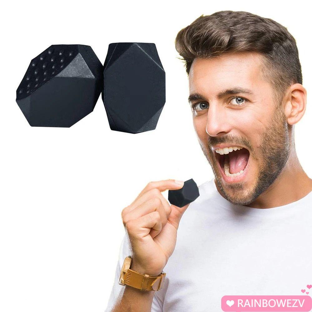 RAINBOWEZV Jaw Exerciser, 40/50/60Lbs Anti-stress Redefine Jawline Trainer, Face Fitness Ball แบบพกพ