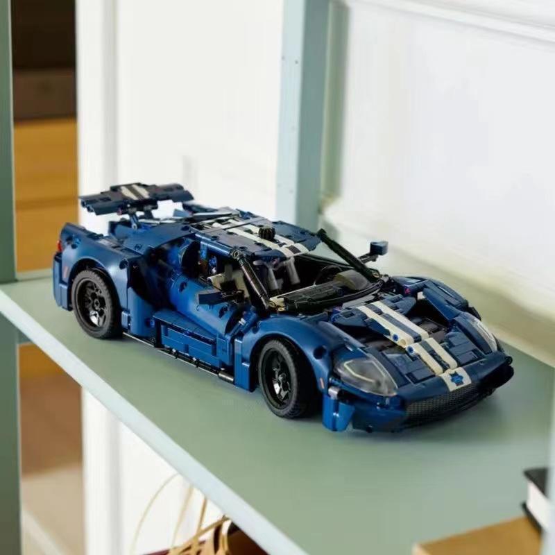 บล็อกตัวต่อที่เข้ากันได้ Ford GT42154 กีฬารถรุ่น Mechanical Group ประกอบ Boy ความยากสูงของเล่นของขวั