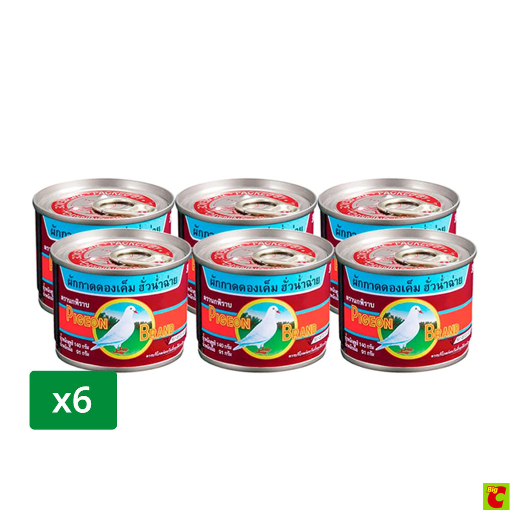 นกพิราบ ผักกาดดองเค็มฮั่วน่ำฉ่าย ฝาดึง 140 ก. x 6 ชิ้น
