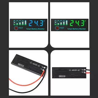 [WZQD] DC 7-55V Universal Battery Charge Indicator แผงตัวบ่งชี้ LED แบตเตอรี่กรดตัวบ่งชี้การชาร์จแรงดันไฟฟ้า