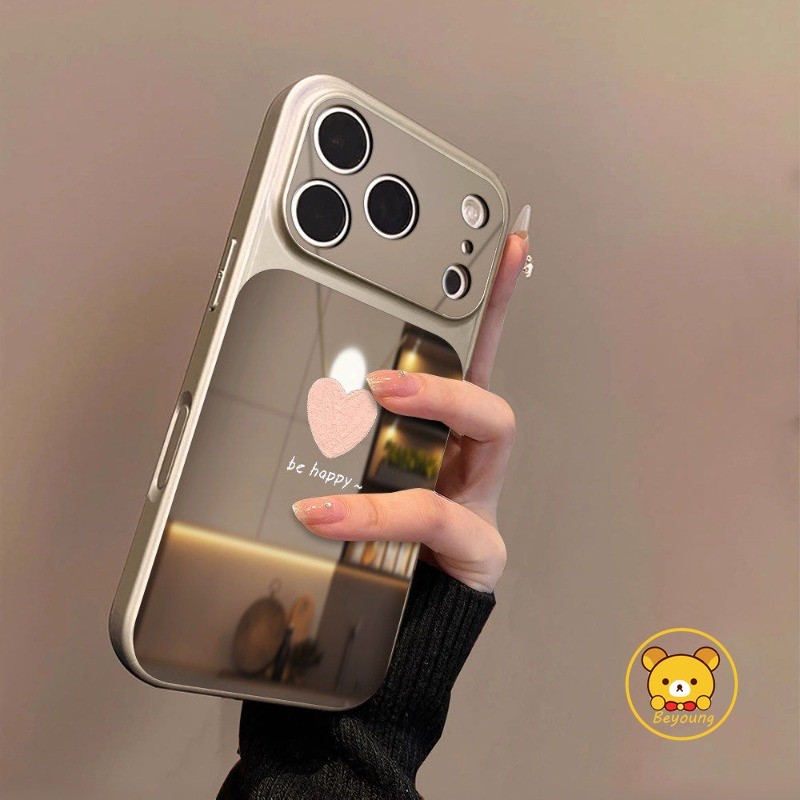 Love Heart Mirrorเคสโทรศัพท์สําหรับRealme Narzo N65 N63 N61 N55 N53หมายเหตุ80 70 70T 60X 50 Q5 Q5i Q