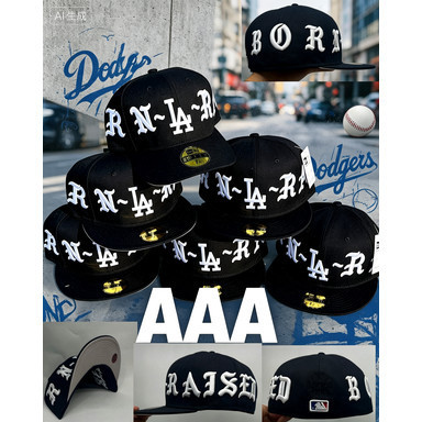 สินค้ามาใหม่ Black-AA Quality All-Around Baseball Cap, Non-Adjustable Born X ยก  Los Angeles Dodgers