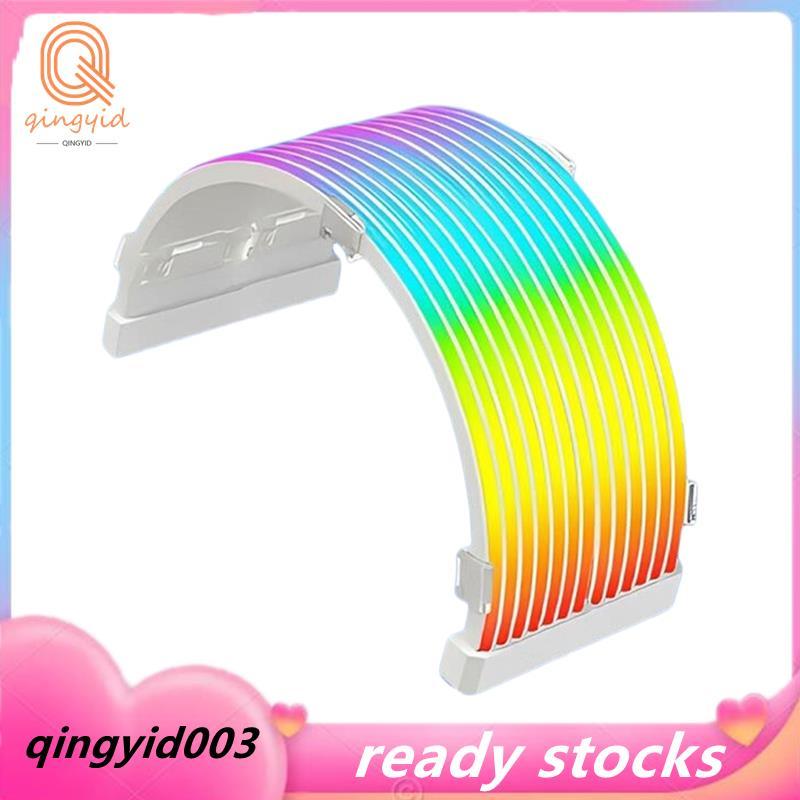 24Pin/3x8Pin สาย ARGB, ATX 3x8PIN PCI-E GPU Neon Color Line Streamer Transfer สําหรับ PC Modding และ
