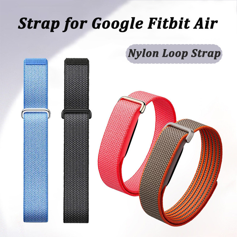 กีฬาสายรัดห่วงไนลอนสําหรับ Google Fitbit Air Fitness Tracker Breathable กันน้ําเข็มขัดสร้อยข้อมือเปลี่ยนสายรัดข้อมืออุปกรณ์เสริม