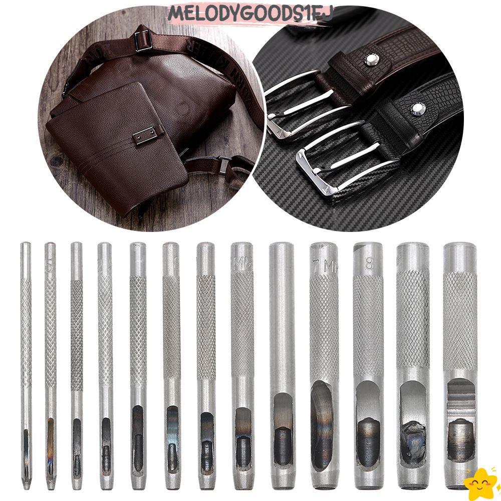 MELODYGOODS1FJเข็มขัดเจาะรูอัตโนมัติ 1-10MM Puncherอุปกรณ์เย็บผ้าสกรูเหล็กคาร์บอน