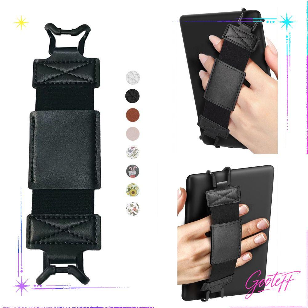 สายรัดมือ ICAMELO Secure, PU หนังอเนกประสงค์ eReader Holder, Anti-Drop แบบพกพา Anti-Slip Finger Grip Strap สําหรับ Kindle/Kobo/Voyaga/// 6-8" แท็บเล็ต E-Book