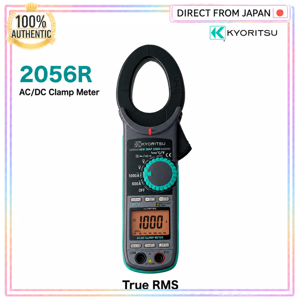 KYORITSU 2056R AC/DC Clamp Meter True RMS Digital Current Tester CAT IV 600V
