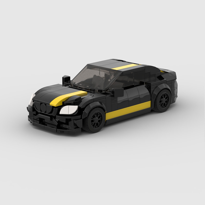 MOC Building Blocks ใช้งานร่วมกับ Lego Racing speed Series 8 กริด Mercedes-Benz AMG C63S Dark Night 