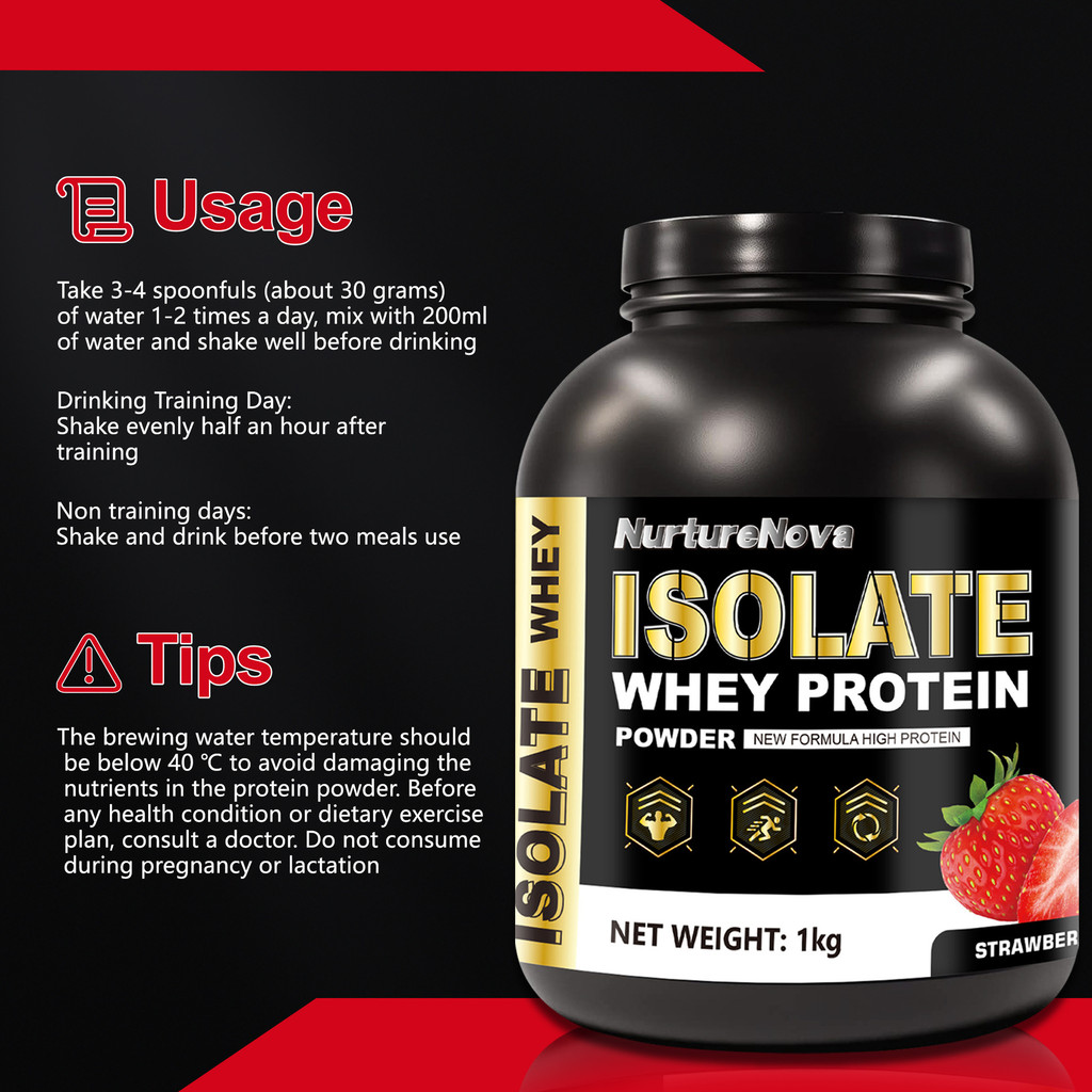 พร้อมส่ง จัดส่งรวดเร็ว ส่งออก ISOLATE WHEY PROTEIN Fitness WHEY PROTEIN Powder 1KG Support O EM21236