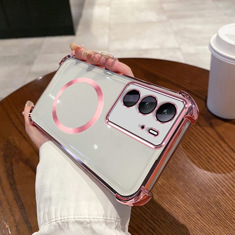 เหมาะสําหรับ Realme C75 C75X C65 แม่เหล็กโปร่งใสนุ่มกันกระแทกโทรศัพท์มือถือฝาหลัง