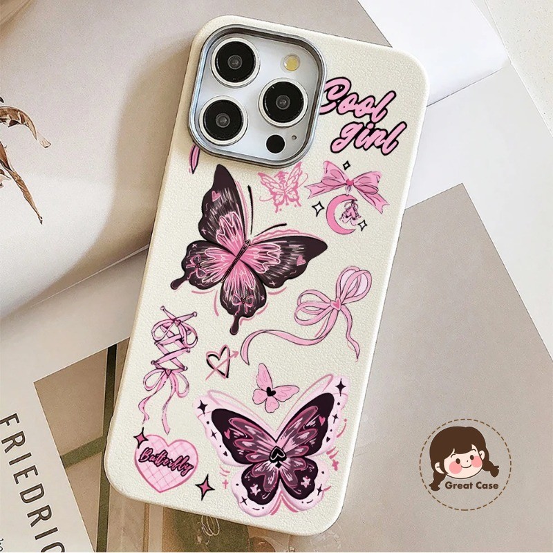Cool สีดําสีชมพูผีเสื้อเคสโทรศัพท์สําหรับRedmi 15 15C 14C 14R 13C 13R 13 12R 10 Prime 10C 9T 9A 9i 9