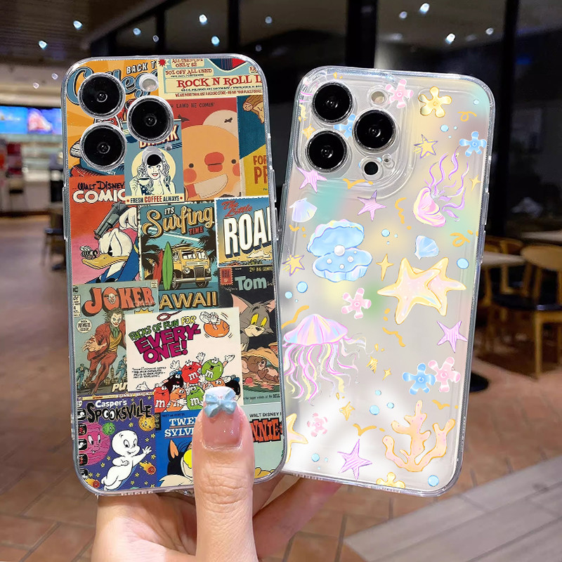 KingMall ายหวานใสอวกาศสไตล์เกาหลี กันกระแทกกันรอยพรีเมียมบางเบา SAMSUNG A15 A14 A13 A05 A23 A16 A06 A50 A30S A55 A54