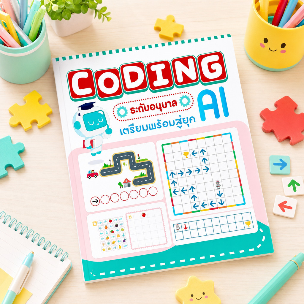 หนังสือ Coding ระดับอนุบาล เตรียมพร้อมสู่ยุคAI