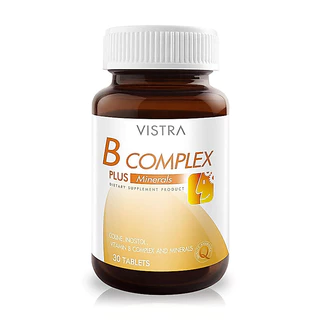 Vistra B-Complex Plus Minerals 30 Tablets Vistra B-Complex Plus Minerals 30 Tablets ผลิตภัณฑ์เสริมอาหารวิตามินบีรวม.