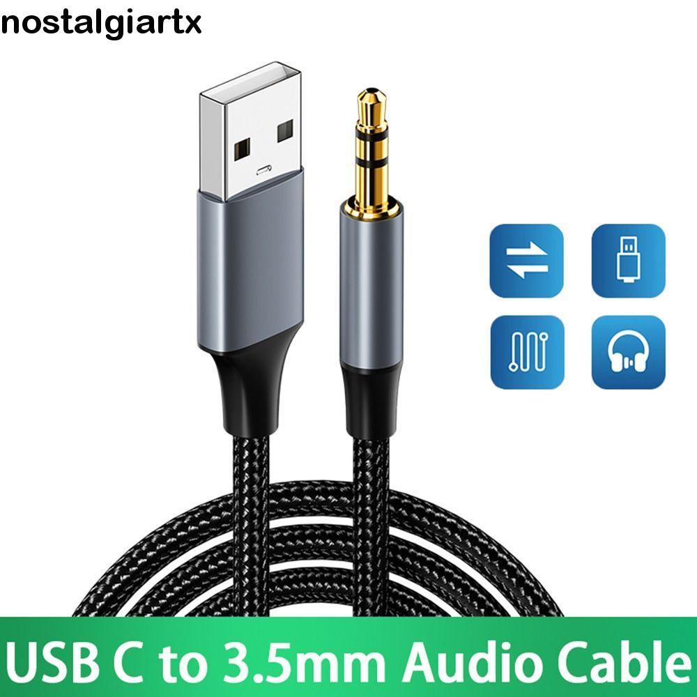 NOSTALGIARTX USB to 3.5mm Stereo USB A to 3.5 Jack Headphone Aux Line