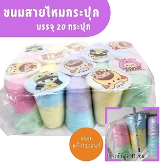 ขนม สายไหม โบราณ สายไหม 20 กระปุก ขนมเด็ก ขนมไทย **กดสั่งได้ครั้งล่ะไม่เกิน 15แพ็ค **