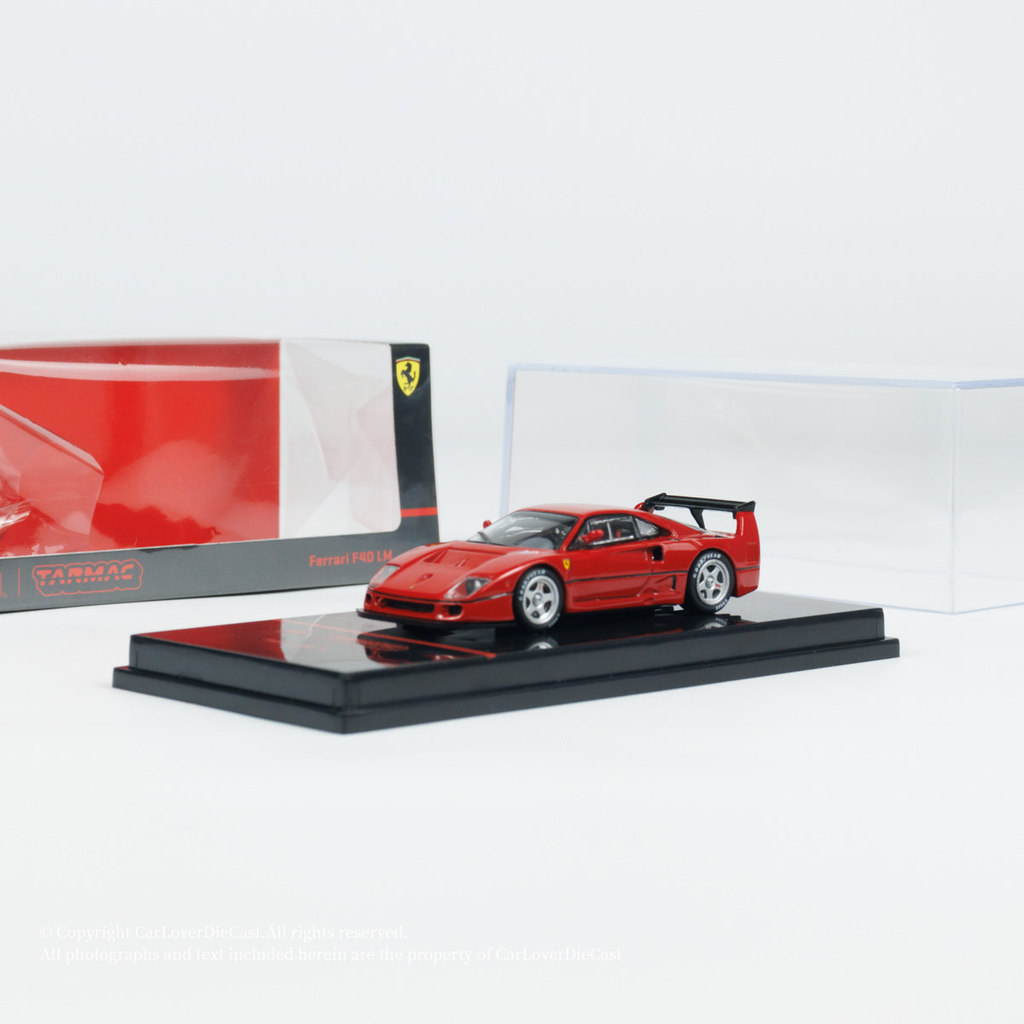 [คลังสินค้าพร้อม] TW Tarmac 1: 64 Ferrari Ferrari F40 LM โมเดลรถโลหะผสมสีแดง