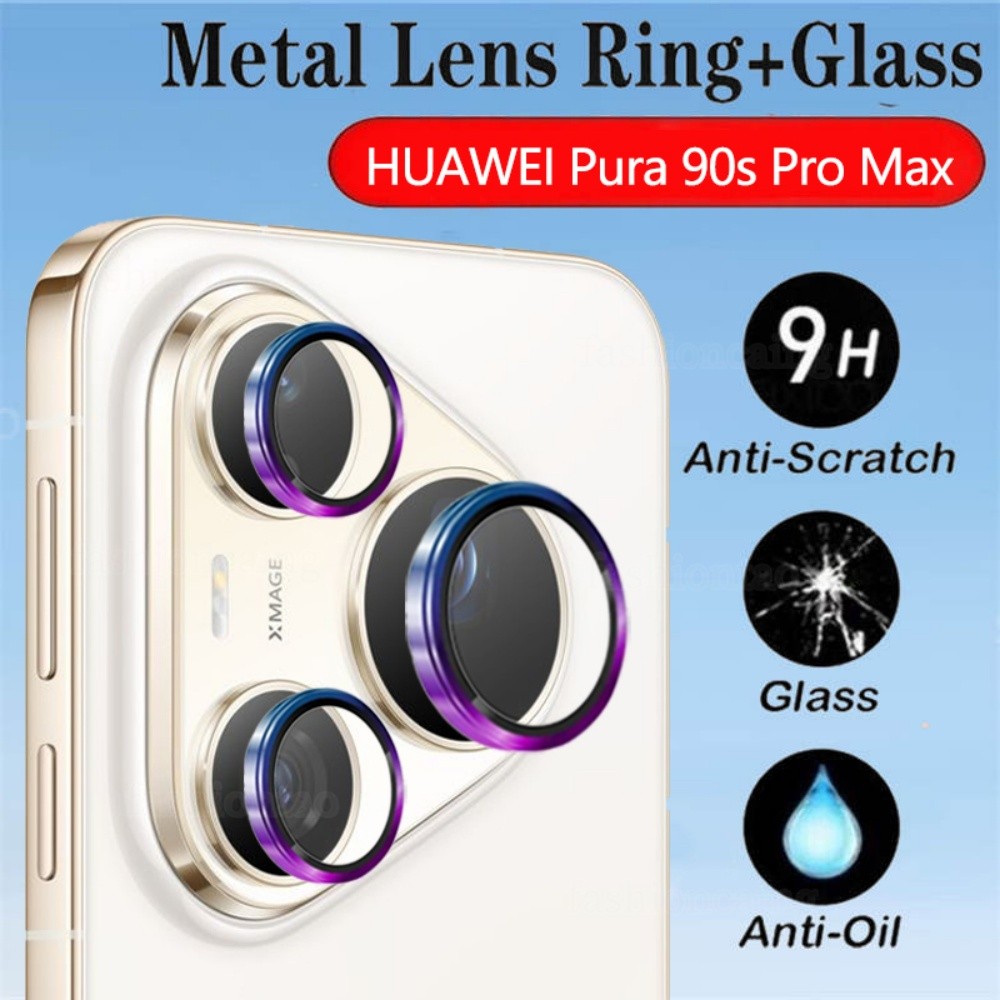 เลนส์กล้องโลหะสําหรับ Huawei Pura 90s Pro Max Pura90sProMax Pura90s 90 s 90sPro 90sProMax 2026 9H HD อลูมิเนียมโลหะกล้องเลนส์ป้องกันฟิล์ม
