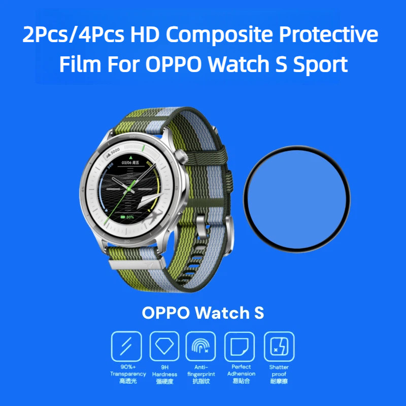 2 ชิ้น/4 ชิ้น HD คอมโพสิตฟิล์มป้องกันสําหรับ OPPO Watch S Sport