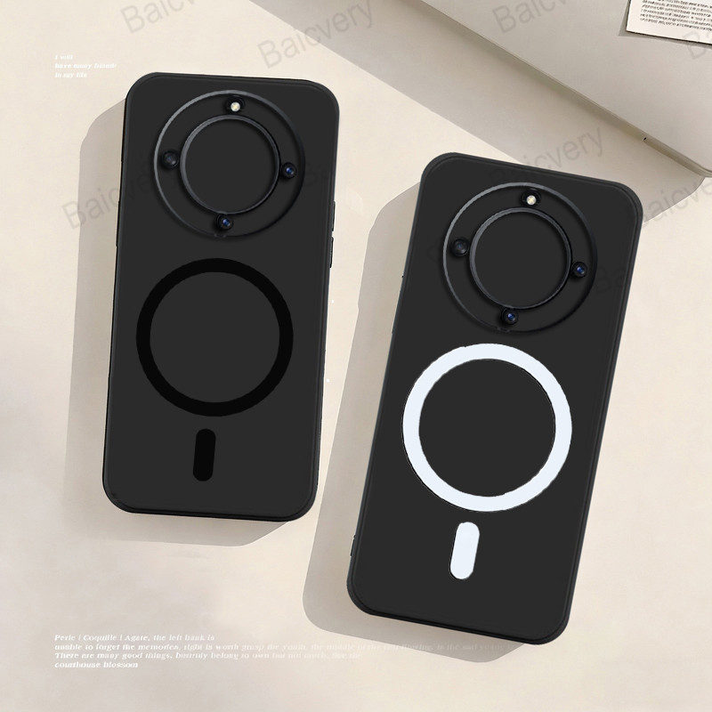 เคส TPU ด้านหลังสําหรับ Honor X9D X9A สําหรับ Honor X9B X9C X9C สมาร์ทพร้อมสติกเกอร์แม่เหล็ก