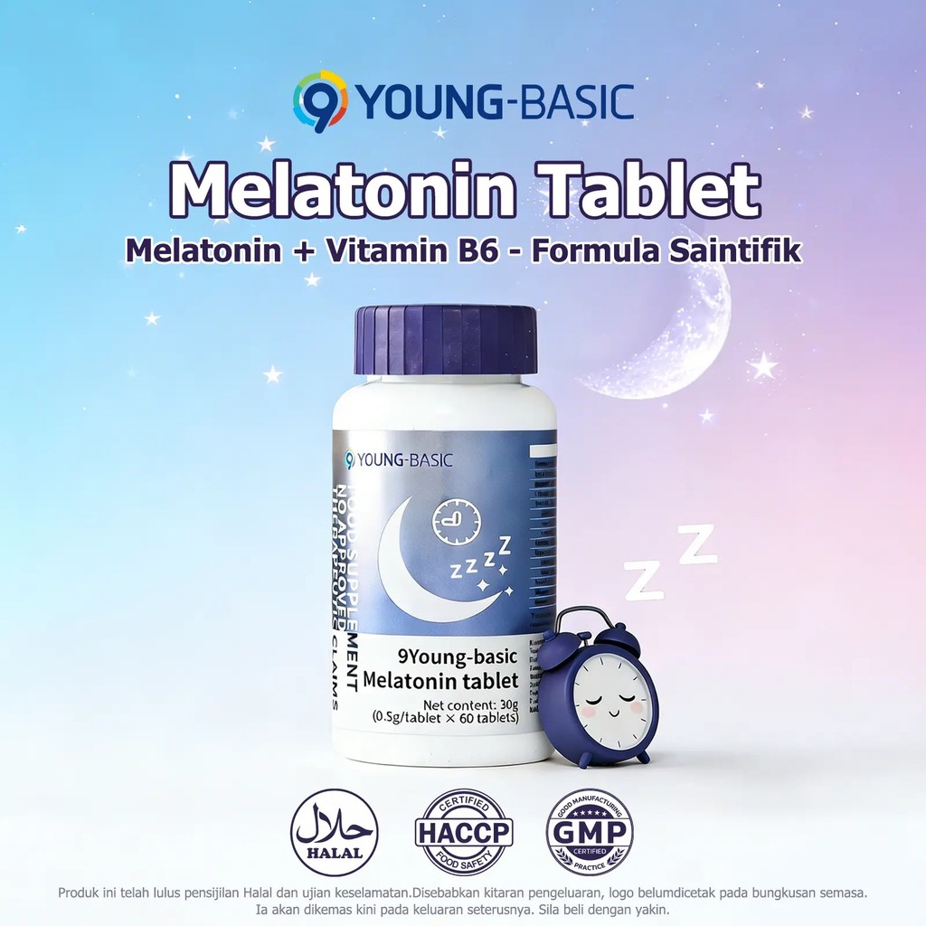 9YOUNG-BASIC แท็บเล็ต + วิตามิน B6 |    สูตรวิทยาศาสตร์ |   สําหรับผู้ใหญ่ |   อาหารเสริมเพื่อสุขภาพ