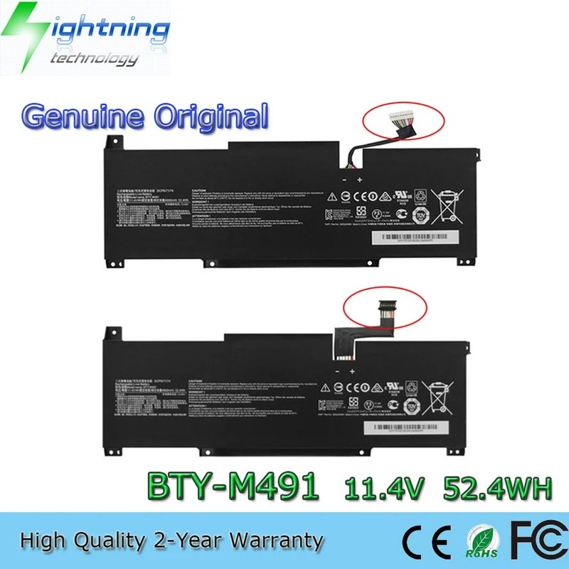 BTY-M491 11.4V 52.4Wh แบตเตอรี่แล็ปท็อปสําหรับ MSI โมเดิร์น 15 A10M A11M Stealth 15M A11M Summit B15