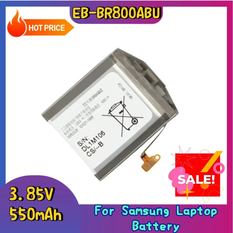 แบตเตอรี่กล้องใหม่ 3.85V 550mAh EB-BR800ABU สําหรับ Samsung Galaxy Watch 46 มม.SM-R800 SM-R805 SM-R8