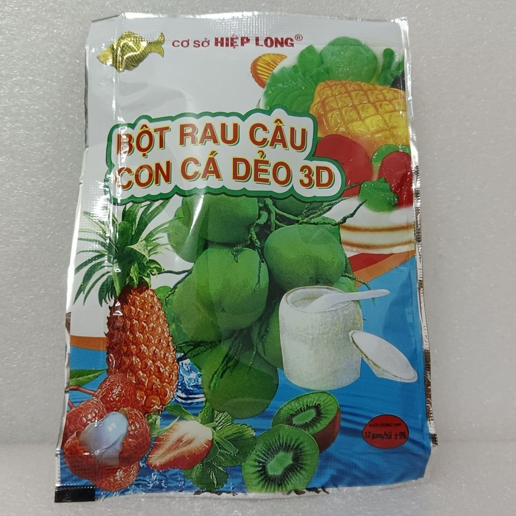 เวียดนามเข้มข้นรสมะพร้าวผงเยลลี่พุดดิ้งผง Pectin Powder rau cau con ca deo12g กระเป๋าของแท้ 26.2613