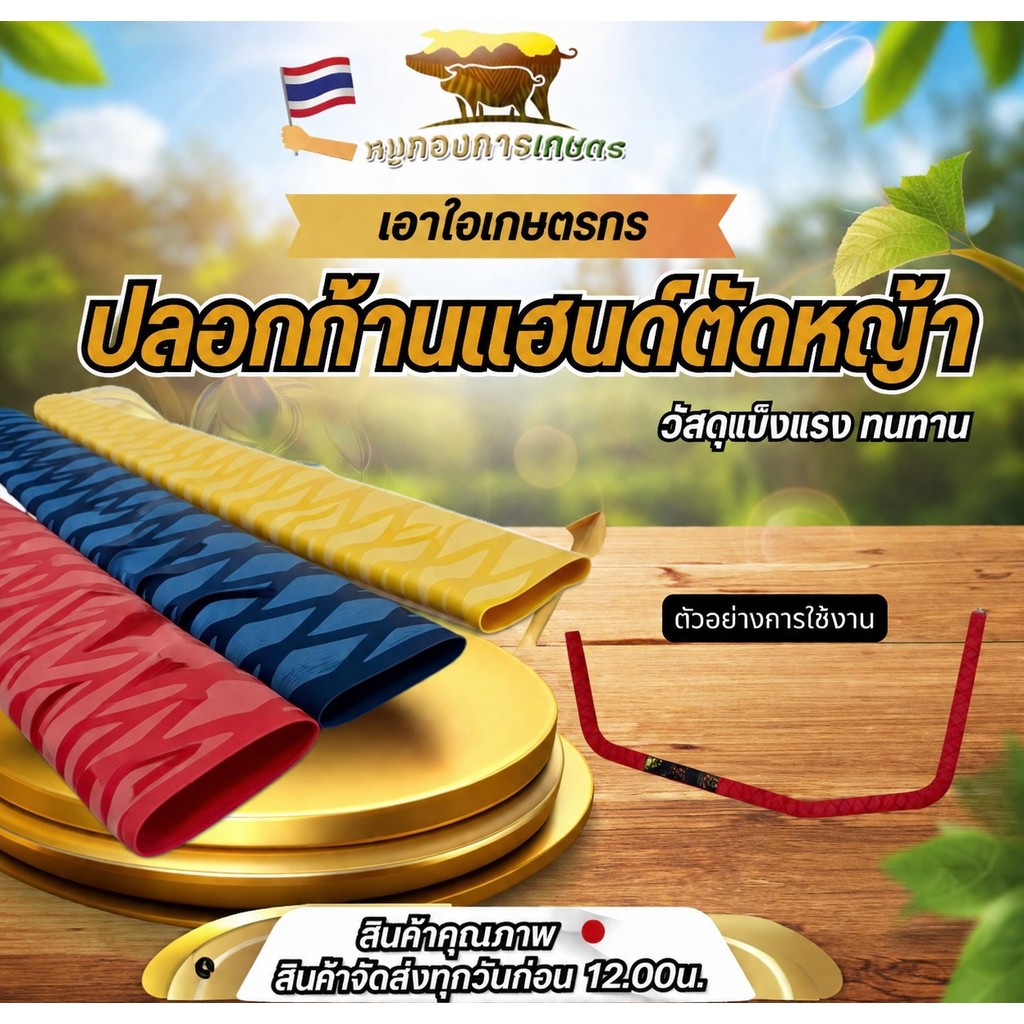 ปลอกสวมก้านตัดหญ้า ปลอกสีสันสวยสดใส ปลอกหนา สวมก้านตัดหญ้าได้อย่างดี ปลอกสวมแฮนด์ได้มาตรฐาน